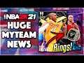 HUGE NBA 2K21 MyTEAM NEWS!! CHAMPIONSHIP RINGS In MyTEAM??