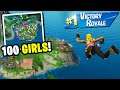 I Got 100 GIRLS to Compete by ONLY Landing at the UNKNOWN ISLAND... (I WON!)