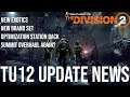 The Division 2 | TU12 Update News | Optimization Station | New Exotics New Summit Progression System