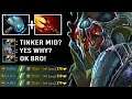 When GRANDMASTER Tinker Meet Pro Nyx Mid! Epic Hammer Build Counter Immortal Rank 7k MMR Dota 2