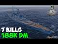 World of WarShips | Friedrich der Grosse | 7 KILLS | 188K Damage - Replay Gameplay 4K 60 fps