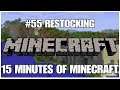#55 Restocking, 15 minutes of Minecraft, PS4PRO, gameplay, playthrough