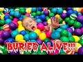 Buried Alive Challenge! More Than 100 Layers of Ball Pit Balls Challenge!