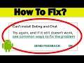 Fix Can't Install Dating and Chat App Error On Google Play Store in Android - Fix Can't Download App