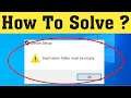 How To Fix "Destination Folder Must Be Empty" Steam Error || Solve Destination Folder Must Be Empty
