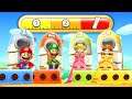 Mario Party 9 - Minigames - Mario vs Luigi vs Peach vs Daisy (Master CPU)