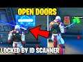 Open doors locked by an ID Scanner in different matches - BRUTUS' BRIEFING CHALLENGE FORTNITE