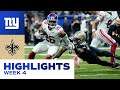 TOP HIGHLIGHTS: Giants vs. Saints Week 4 | New York Giants