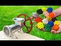 EXPERIMENT COLORFUL CAKES VS MEAT GRINDER