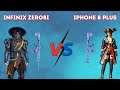 Infinix Zero 8i 🔥 VS iPhone 8 Plus 1v1 Insane TDM Pubg Mobile iPhone vs Android Helio G90T Apple A11