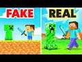 Playing The FAKE VERSION of MINECRAFT!