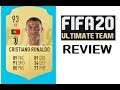 FIFA 20: 93 RATED CRISTIANO RONALDO PLAYER REVIEW