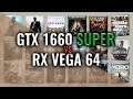 GTX 1660 SUPER vs RX VEGA 64 Benchmarks | 59 tests