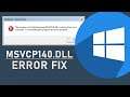 How To Fix msvcp140.dll Missing Error on Windows 10