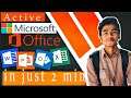 Permanently Active Microsoft Office in 2 minute -free without any KEY or any Software