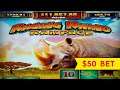 Raging Rhino Rampage Slot - NICE SESSION, ALL FEATURES!