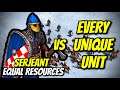 ELITE SERJEANT vs EVERY UNIQUE UNIT (Equal Resources) | AoE II: Definitive Edition