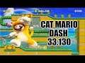 Ninji Speedrun #4 Cat Mario Dash 33.130 Best Time! (Super Mario Maker 2)