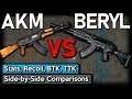 PUBG: ► AKM vs BERYL - Which is better? (Stats, Recoil Comparisons, Attachments, BTK, TTK)