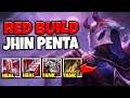RED BUILD JHIN HEALS FOR WAY TOO MUCH!! (AMAZING PENTAKILL) - League of Legends