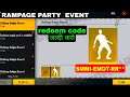 Redeem Code Rampage Party Event Redeem Code Kaise Milega | Free Fire New Event