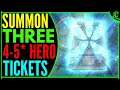 Summon 3x 4-5* Hero Tickets (Any new toys??) Epic Seven Summons Epic 7 Summoning E7