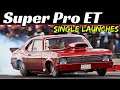 Super Pro ET Drag Race - Test/Single Launches (No Time) - 1000+ HP Massive Burnouts & Accelerations!