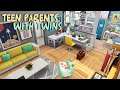 TEEN PARENTS W/ TWINS 💙💛 | The Sims 4: Apartment Renovation Speed Build