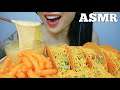 ASMR CHEESY TACOS WITH CHEESE SAUCE + CHEESE PUFFS (EATING SOUNDS)  NO TALKING | SAS-ASMR