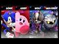 Super Smash Bros Ultimate Amiibo Fights – Request 20505 Sonic & Kirby vs Wolf & Meta Knight
