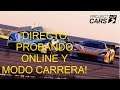 🔴DIRECTO ONLINE Y MODO CARRERA PROJECT CARS 3! ESTRENO CON VOLANTE PORFIN! Y OPINION AL FINAL!