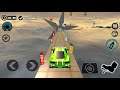 Impossible Car Tracks 3D: MEGA RAMP New Update Mode - Green Car Driving Stunts - Android Gameplay