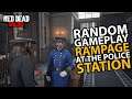 *Random Gameplay* Rampage in the police station in Red Dead Online