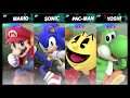 Super Smash Bros Ultimate Amiibo Fights   Request #4103 Mario vs Sonic vs Pac Man vs Yoshi