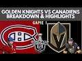 Vegas Golden Knights Win Game 1 vs Montreal Canadiens in Statement Fashioned |Highlights & Breakdown
