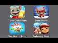 Best 4 IOS Running Game | Tom Gold Run, Tom Hero, Om Nom Run, Subway Surfer