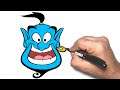 how to draw genie from aladdin Step by step easy