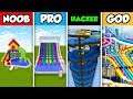 NOOB vs PRO vs HACKER vs GOD : SLIDE BUILD CHALLENGE in Minecraft! (Animation)