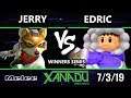 S@X 309 SSBM - Jerry (Fox, Jigglypuff) Vs. Edric (Ice Climbers) - Smash Melee Winners Semis