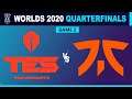 Top Esports vs Fnatic Game 2 - Worlds 2020 Quarterfinals Day 3 - TES vs FNC G2