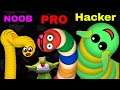 Worms Zone.io Best PRO Worm NOOB PRO vs HACKER incoming android iOS OGGY and Jack