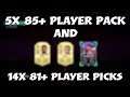 5x 85+ PLAYER PACK AND 81+ PLAYER PICKS