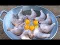 Delicious Crispy Chicken Leg with Duck Egg Recipe - Cooking Life
