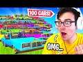 I Got 100 CARS to scrim in Fortnite... (this was a bad idea)