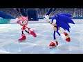 Mario and Sonic at the Sochi 2014 Olympic Winter Games- Figure Skating Pairs (Sonic and Amy)
