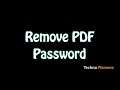 PDF Password How to Remove in any PDF file | PDF password remover | PDF to password remover