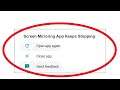 Screen Mirroring App Keeps Stopping Error In Android & Ios - Screen Mirroring Not Working Problem
