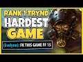 #1 TRYNDAMERE WORLD DOMINATES CHALLENGER (INSANELY HARD GAME) FT. CHASESHACO - League of Legends