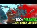 100x Piranha vs Every Units - Animal Revolt Battle Simulator AQUATIC ANIMAL UPDATE