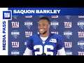 Saquon Barkley on Facing Cowboys LB Micah Parsons | New York Giants